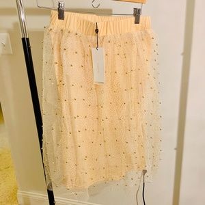 NWT Club L stud detail tulle skater skirt